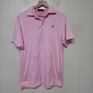 Clubhouse Collection Masters Golf Polo Shirt Mens Medium M Augusta Pink Italy